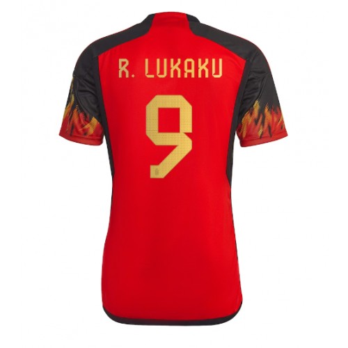 Belgia Romelu Lukaku #9 Koszulka Podstawowych MŚ 2022 Krótki Rękaw